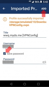 接続設定の保存(Android)｜VPN Serverを使う
